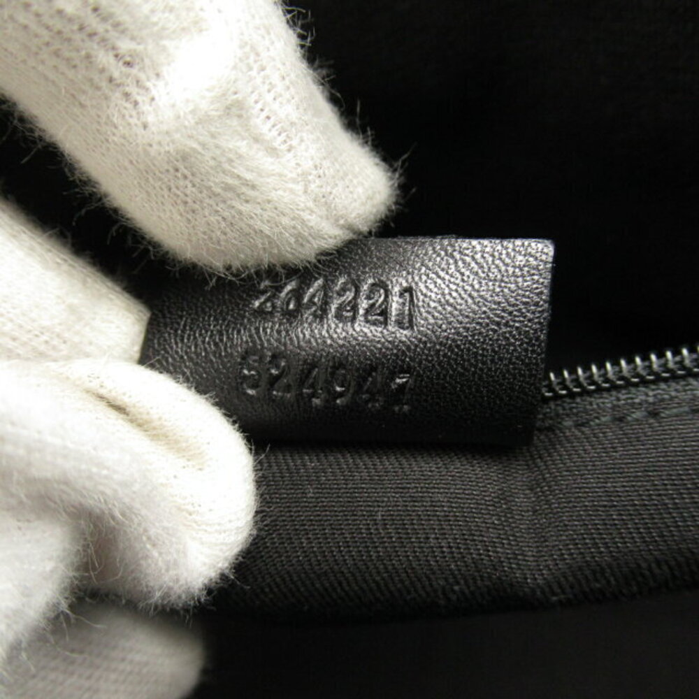 Gucci Tote Bag Canvas Leather Brown Black - Picture 7 of 10